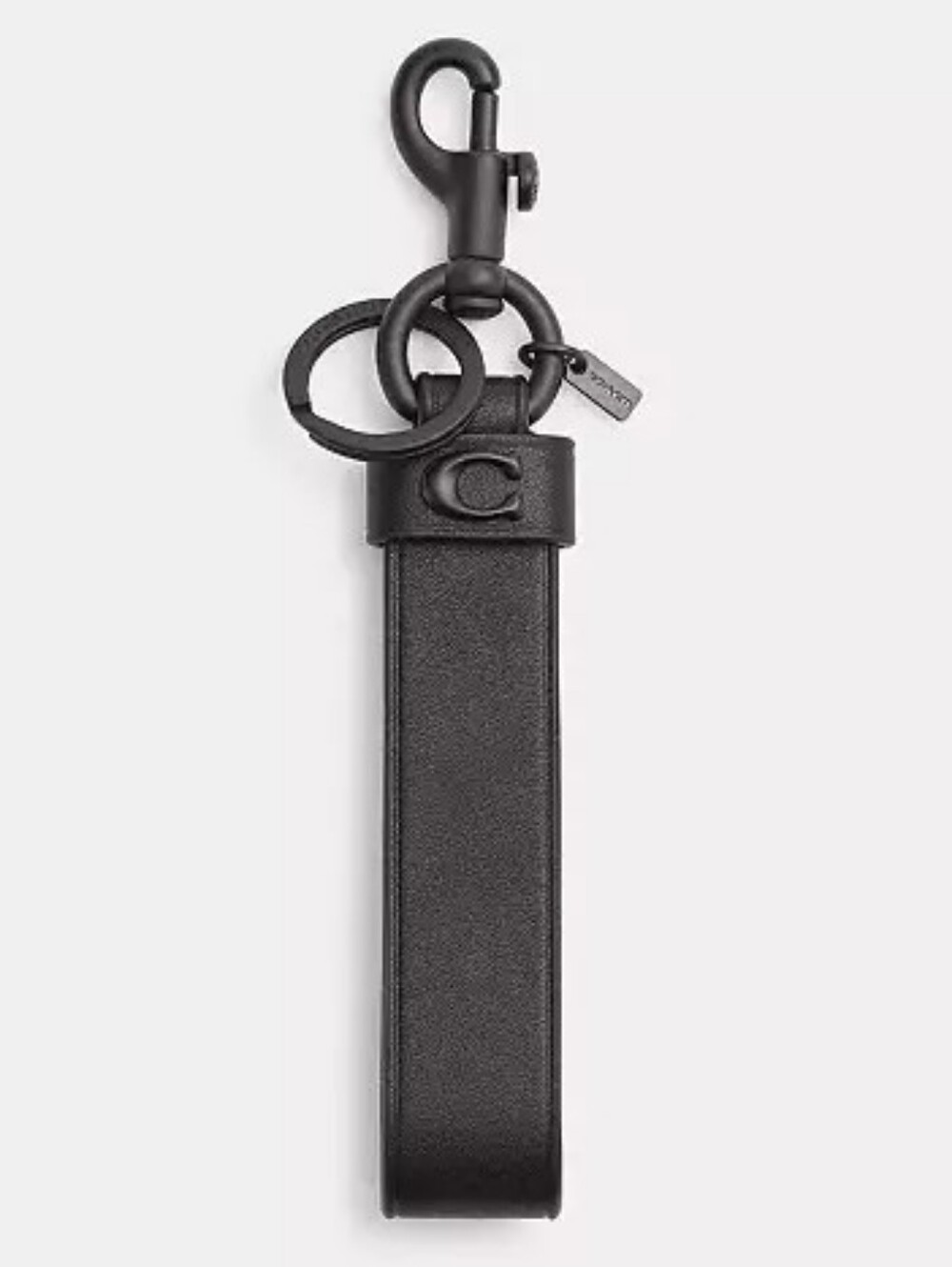 Coach Loop Charm Keychain Black